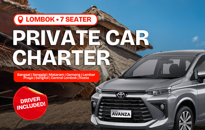 Lombok Private Car Charter (7 seater car)